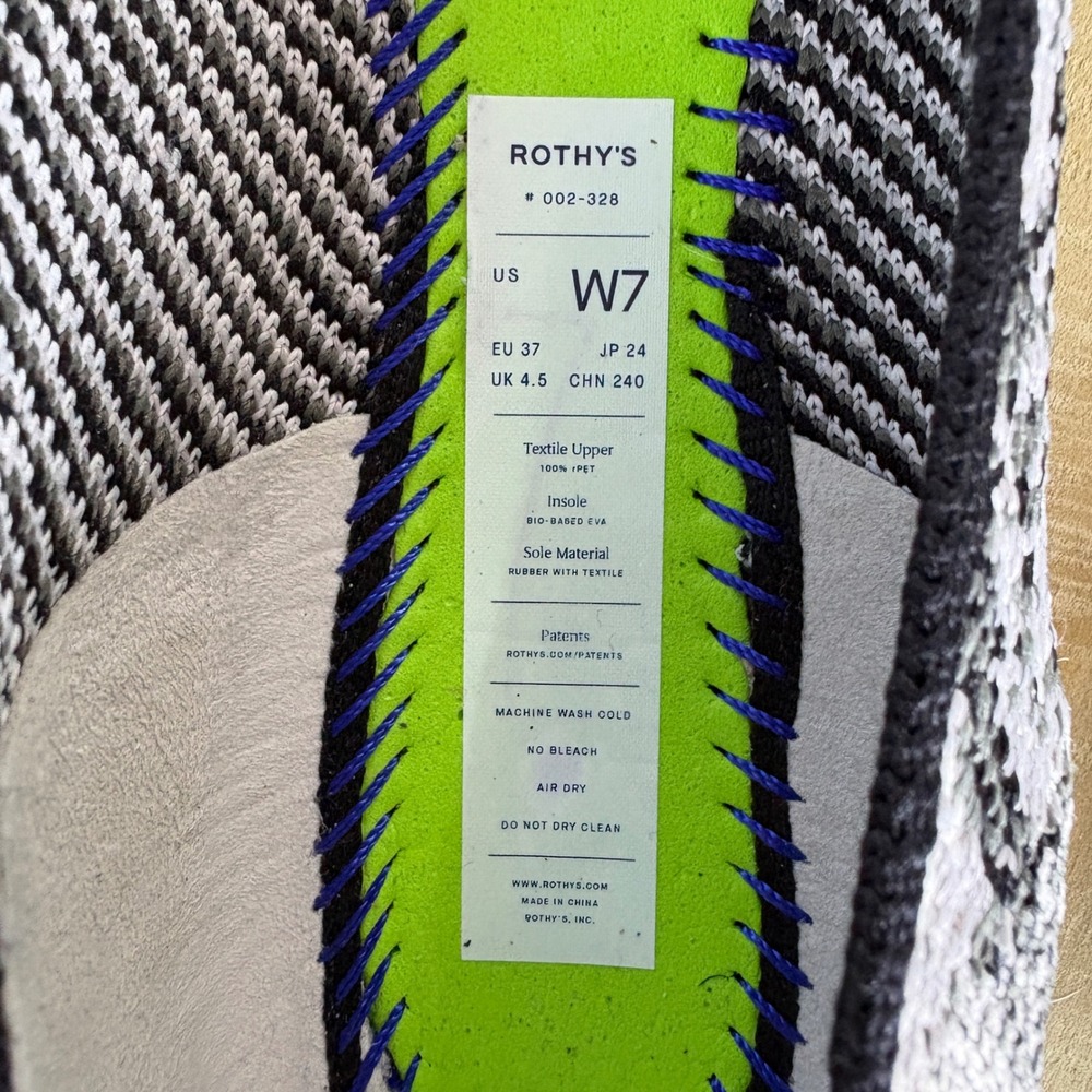 Rothys The Point Grey Python Snake Print Pointed … - image 10